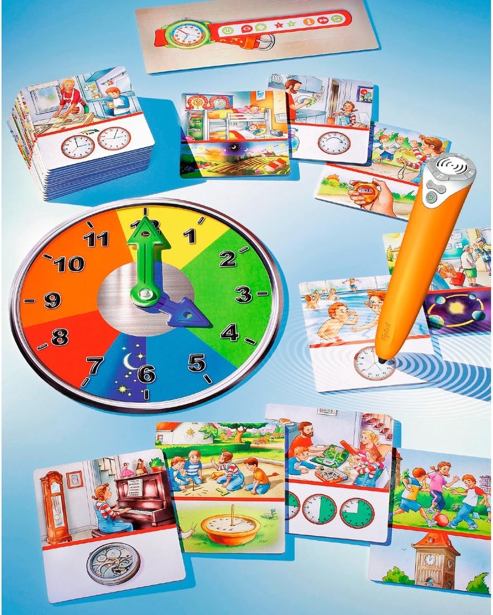 Ravensburger tiptoi Lernspiel Rund um die Uhr - 00736 / Spielend einfach die Uhr lesen und verstehen