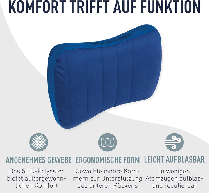 Sea to Summit Aeros Premium Lumbar Support Reisekissen Einheitsgrösse Black, Einheitsgrösse Black