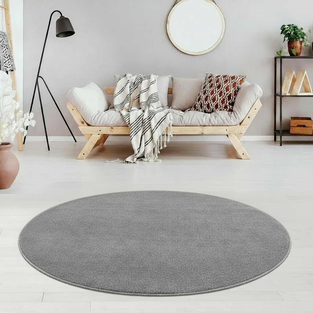 Fashion4Home Teppich Wohnzimmer – Einfarbig Teppich, Uni Teppich fürs Kinderzimmer, Schlafzimmer, Ar