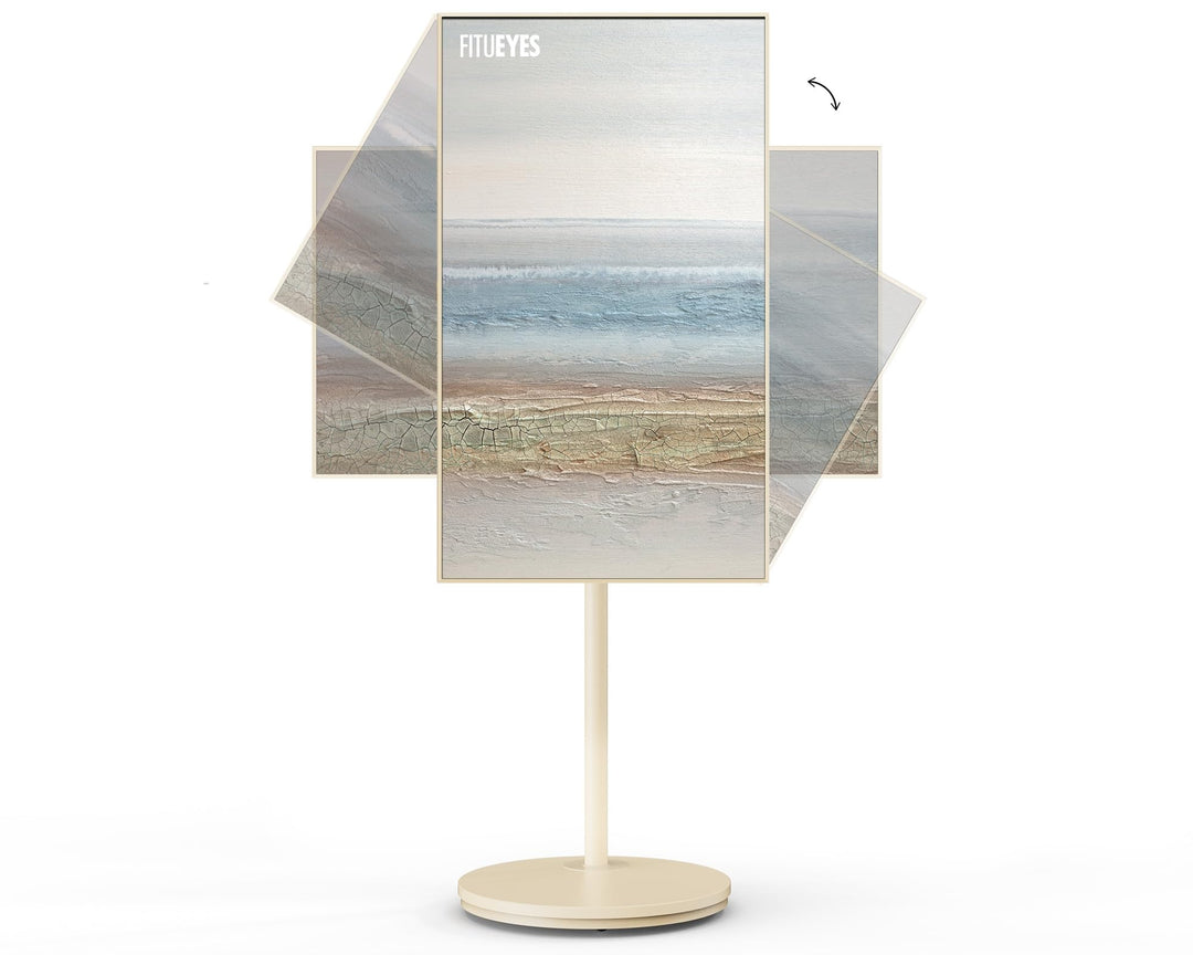 FITUEYES Design TV Ständer für 24-48" TV Mobiler TV Stand Rollbar 90° Bildschirmdrehung Kompakt Plat
