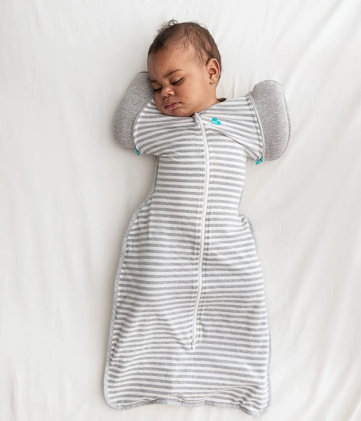 Love To Dream™ Swaddle UP™ Übergangsschlafsack, mittel (6–8,5 kg) – Grau | Eng anliegend, abnehmbare