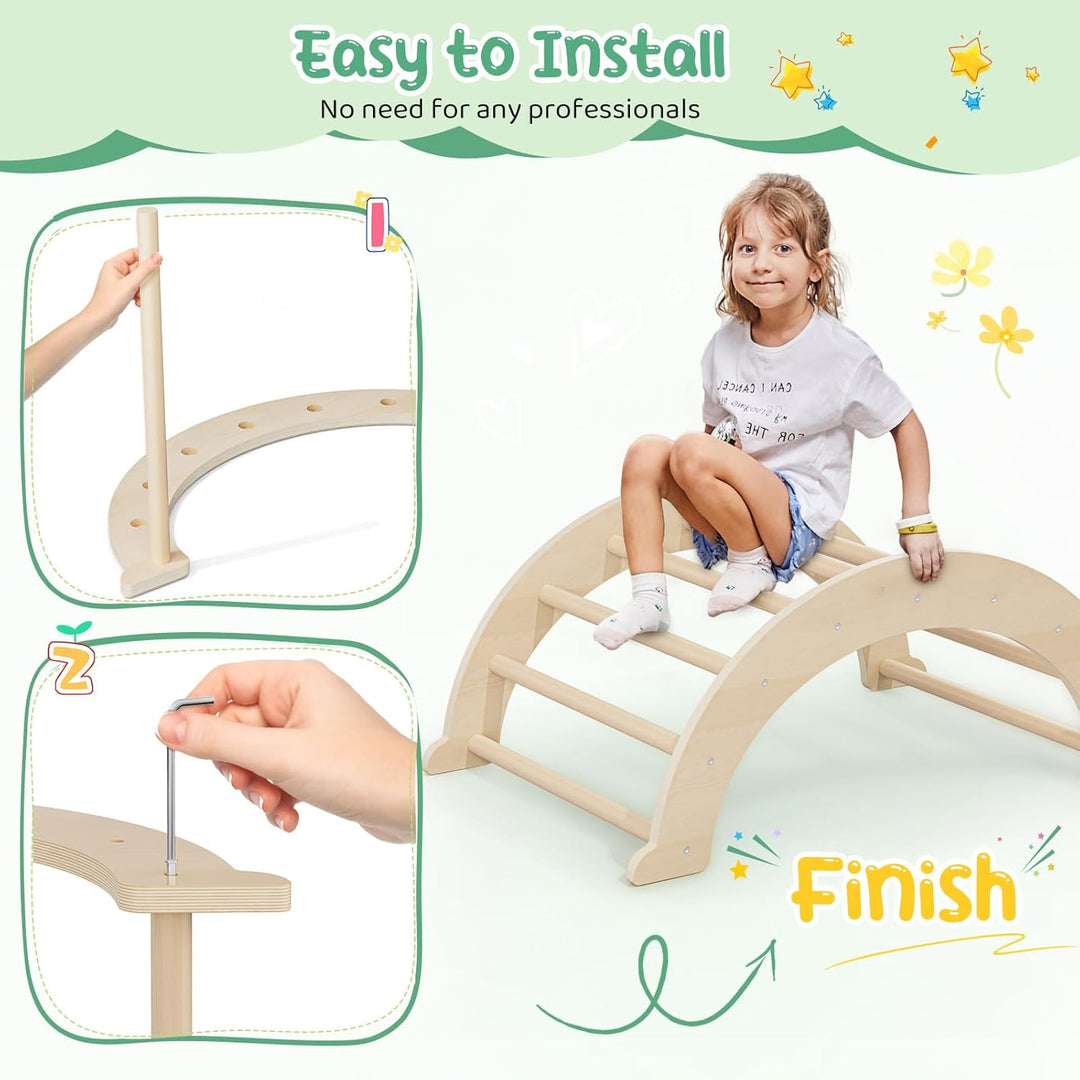 Kletterspielzeug für Kleinkinder, Kletterleitern aus Holz für Kinder, faltbares Klettergerüst für Ki