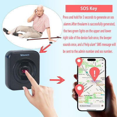 4G Mini GPS Tracker mit SIM Karte GPS Tracker Kinder mit SOS Alarm & Abnehmbar 3-IN-1 Rückseitencove