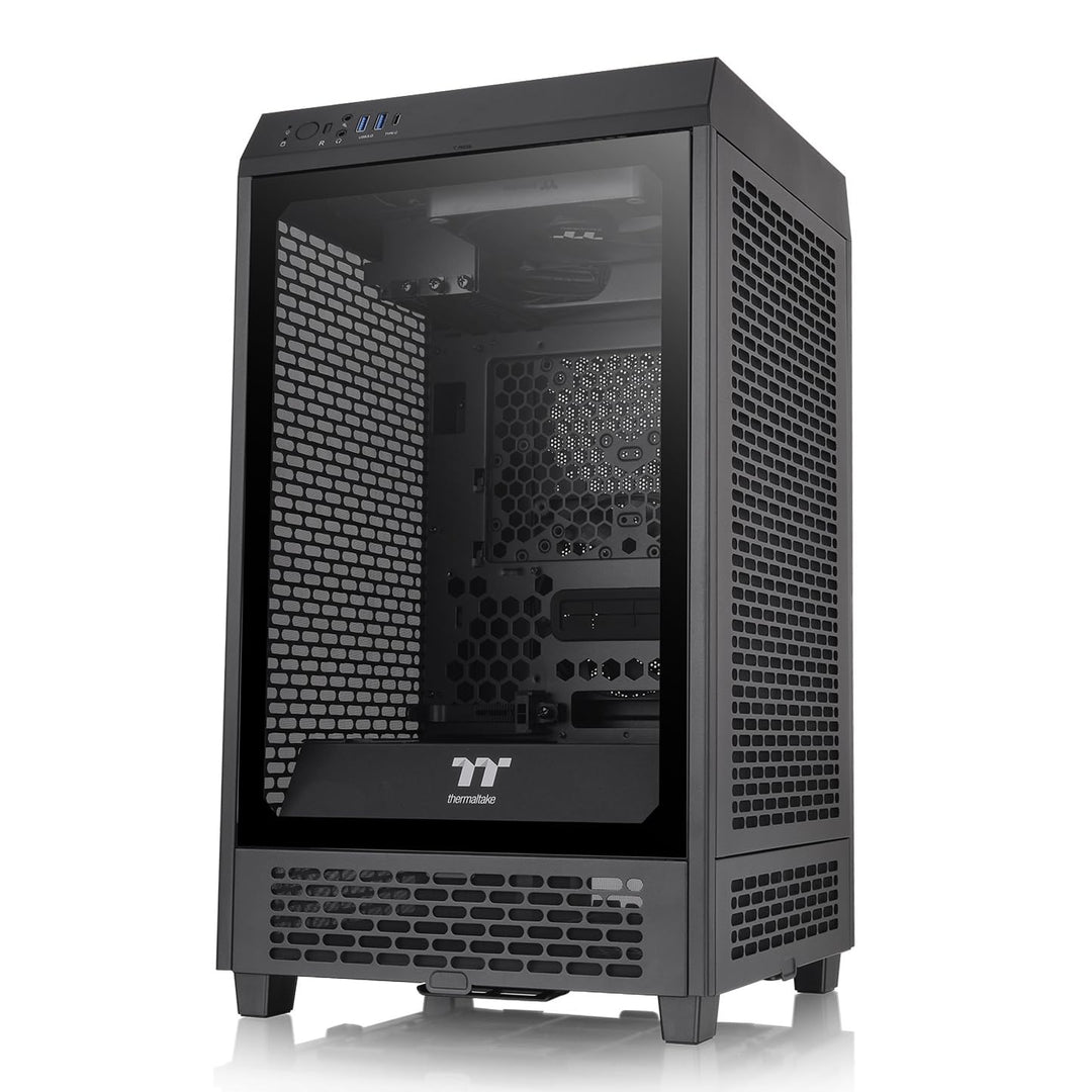 Thermaltake Tower 200 Mini-ITX Computergehäuse, 2 x 140 mm vorinstallierte CT140-Lüfter, unterstützt
