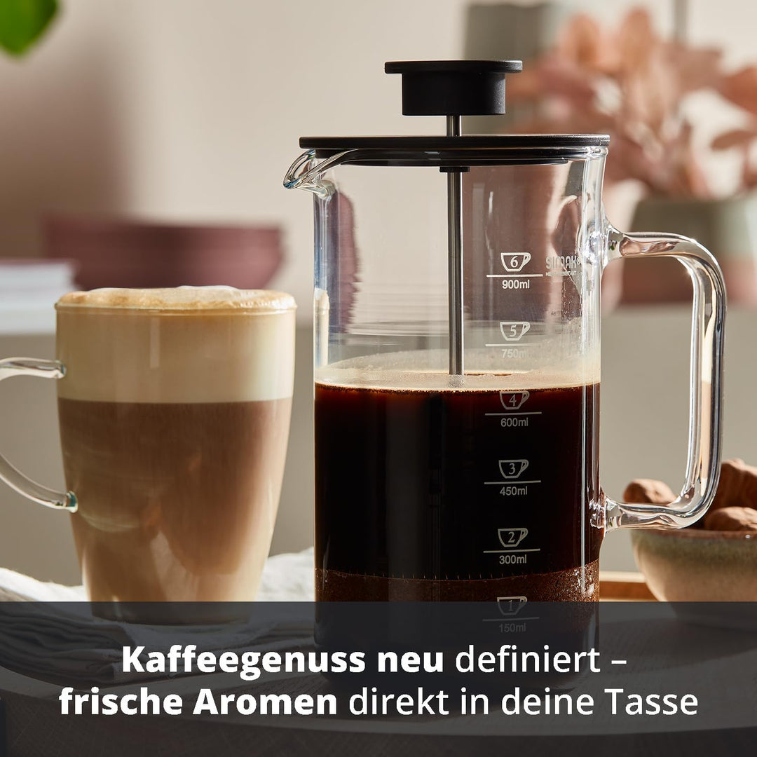 Peill+Putzler Germany Kaffeebereiter, French Press mit 1 Liter Fassvermögen, Kaffeepresse aus hochwe