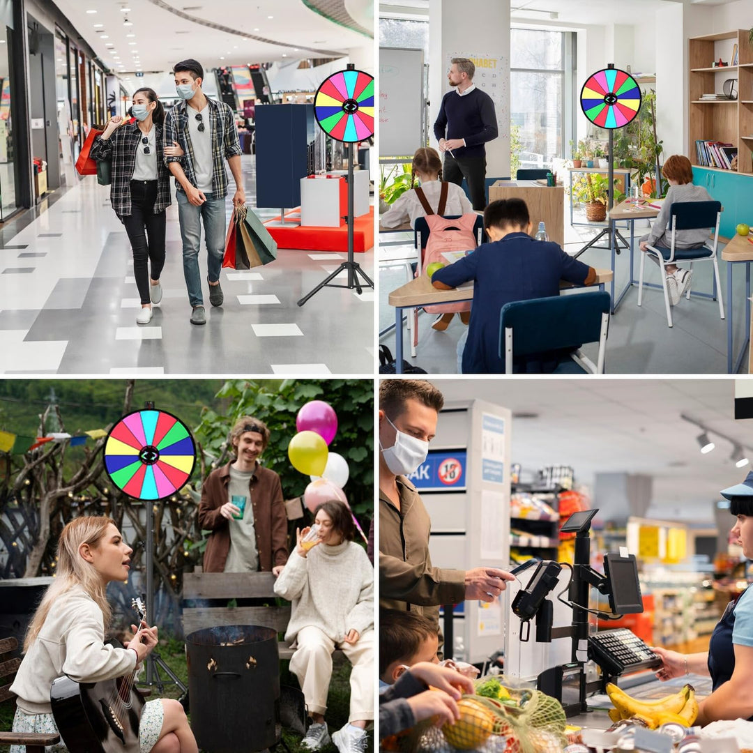 Glücksrad zum Drehen, Drehrad Höhenverstellbar Roulette-Spinner des Glücks, mit Trocken Abwischbarem