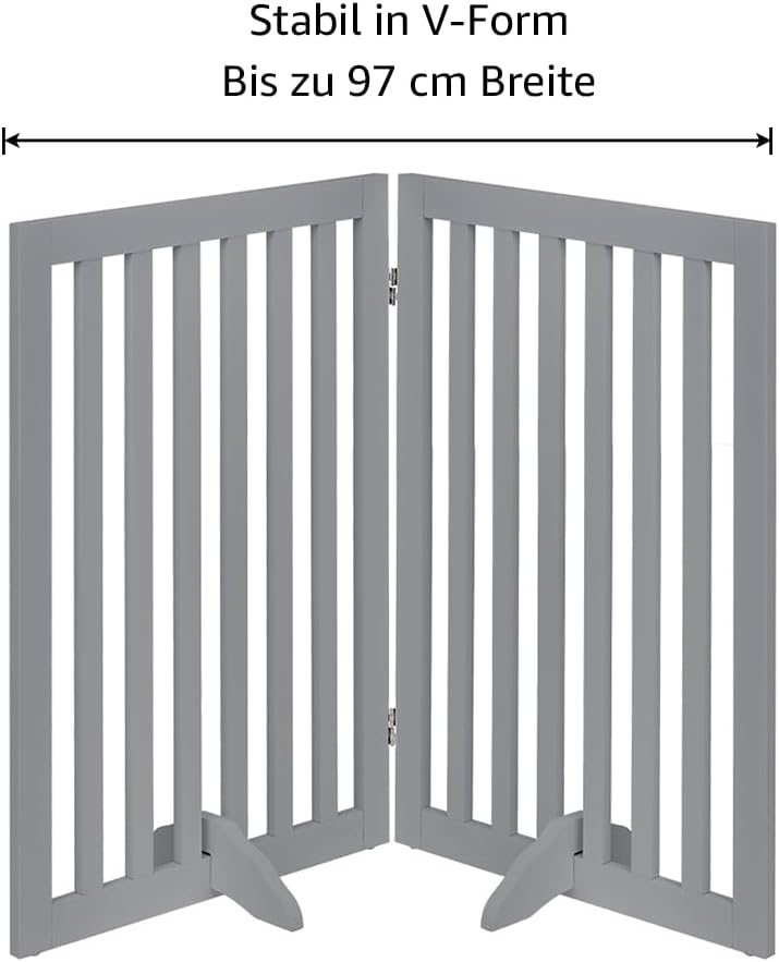 unipaws 91 cm hohes freistehendes Absperrgitter für Hunde und Katzen aus Holz, faltbar und erweiterb