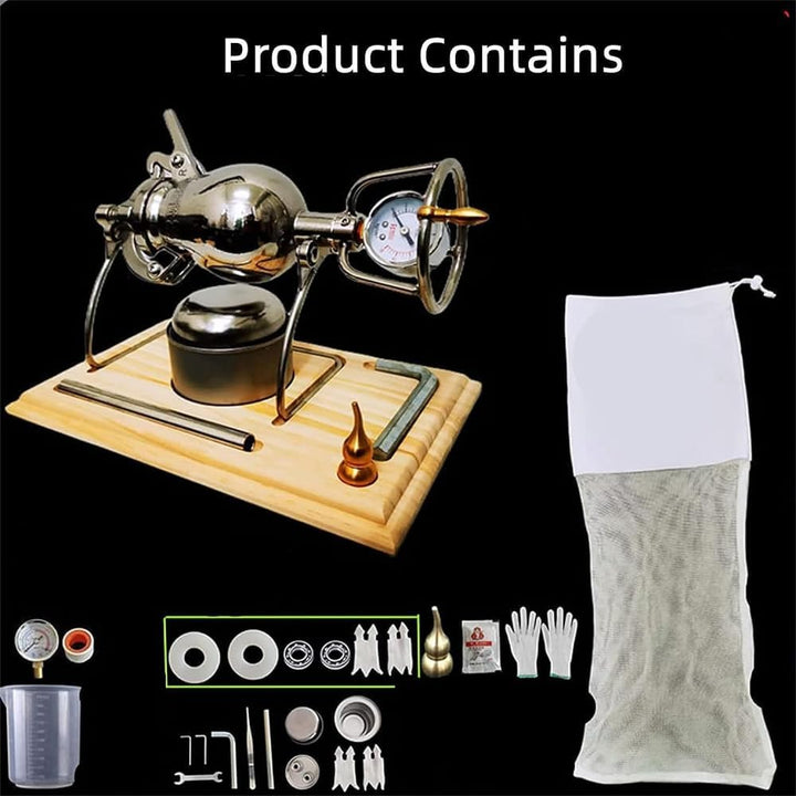 260ml Hochdruck-Popcornmaschine Mini-Edelstahl Professionelle Popcorn-Bräter,Edelstahl, Popcorn-Popp