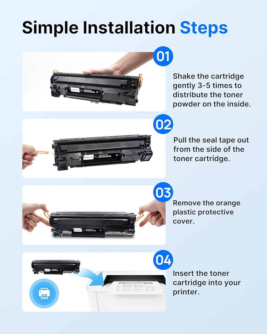GPC IMAGE 85A CE285A Toner Schwarz Kompatibel für HP CE285A 85A Toner für HP Laserjet P1102W P1102 P