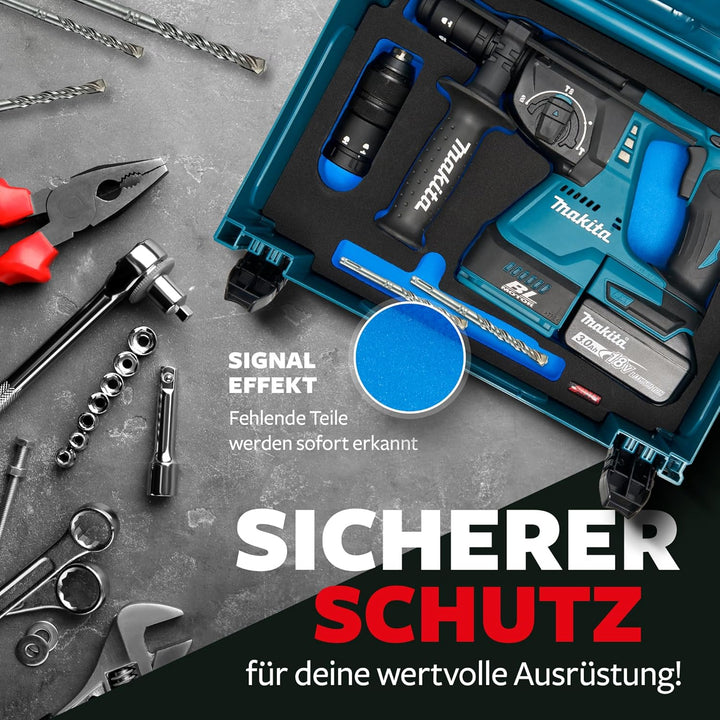 APTEX Schaumeinlage passend für Makita Akku-Bohrhammer DHR 243 für MakPac Gr. 2-3