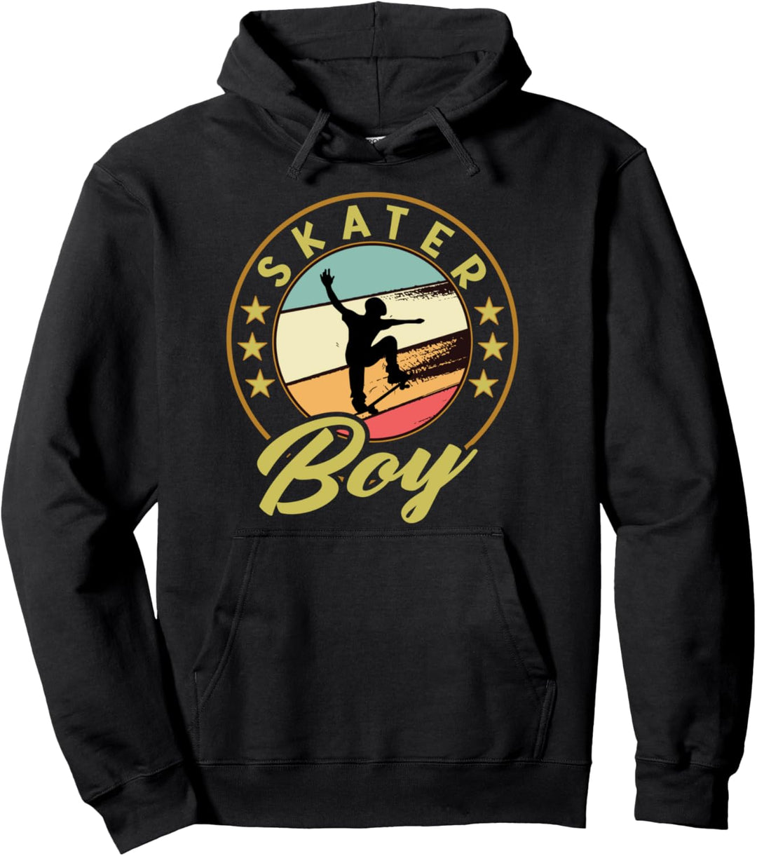 Vintage Skater Design für Jungen Skater Pullover Hoodie