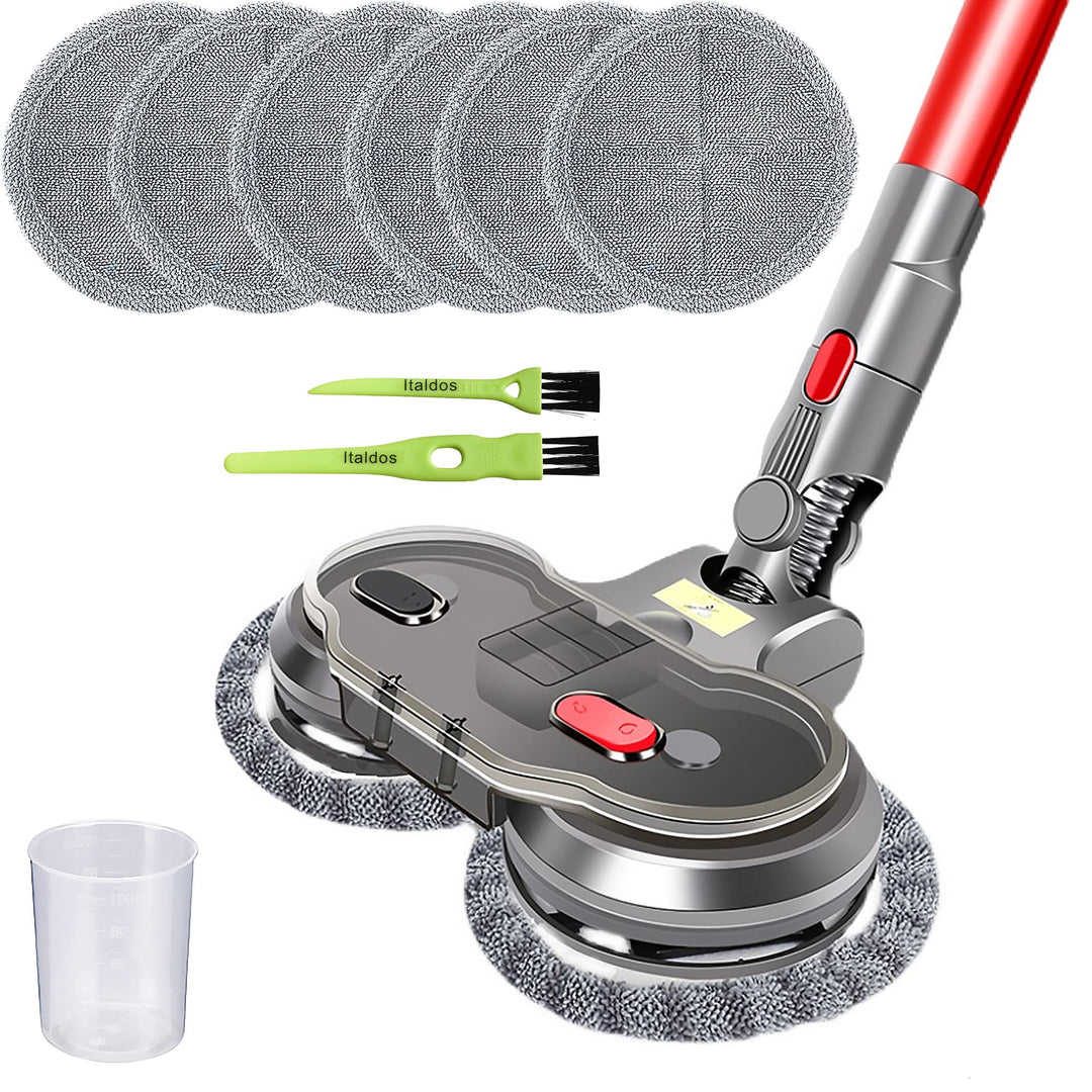 Italdos Wischaufsatz kompatibel für Dyson V7 V8 V10 V11 V15 Bürste Elektrischer Bodenwischer mit 3 W