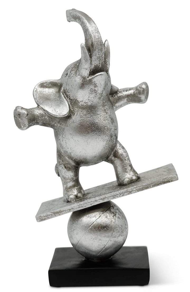 FeinKnick Skulptur “Lebenskünstler” - inspirierende & Moderne Elefanten Dekoration aus Kunststein 30