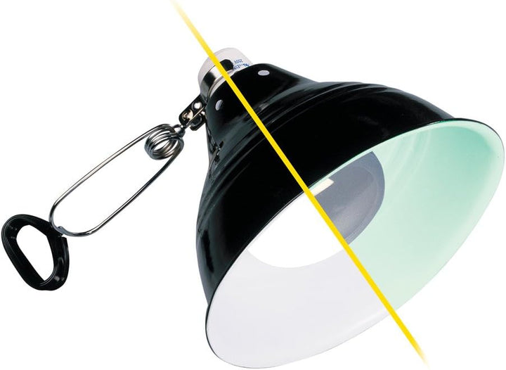 Exo Terra Glow Light, Porzellan-Klemmlampe und Leuchtreflektor, fuer Lampen bis 100W, Durchmesser 14