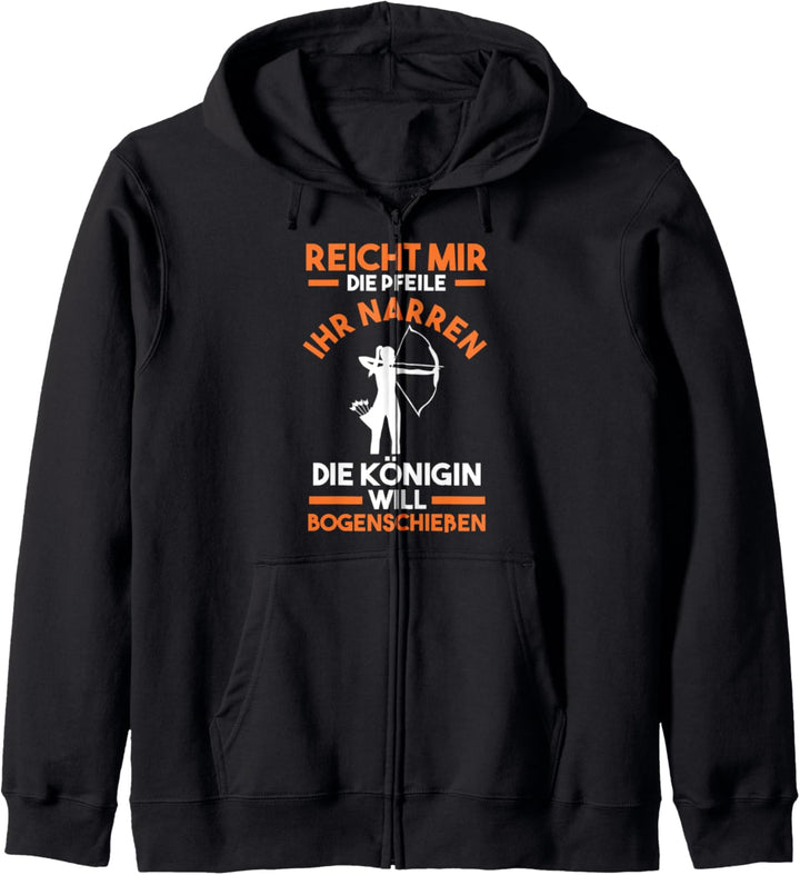 Bogenschützein Bogenschiessen Kapuzenjacke