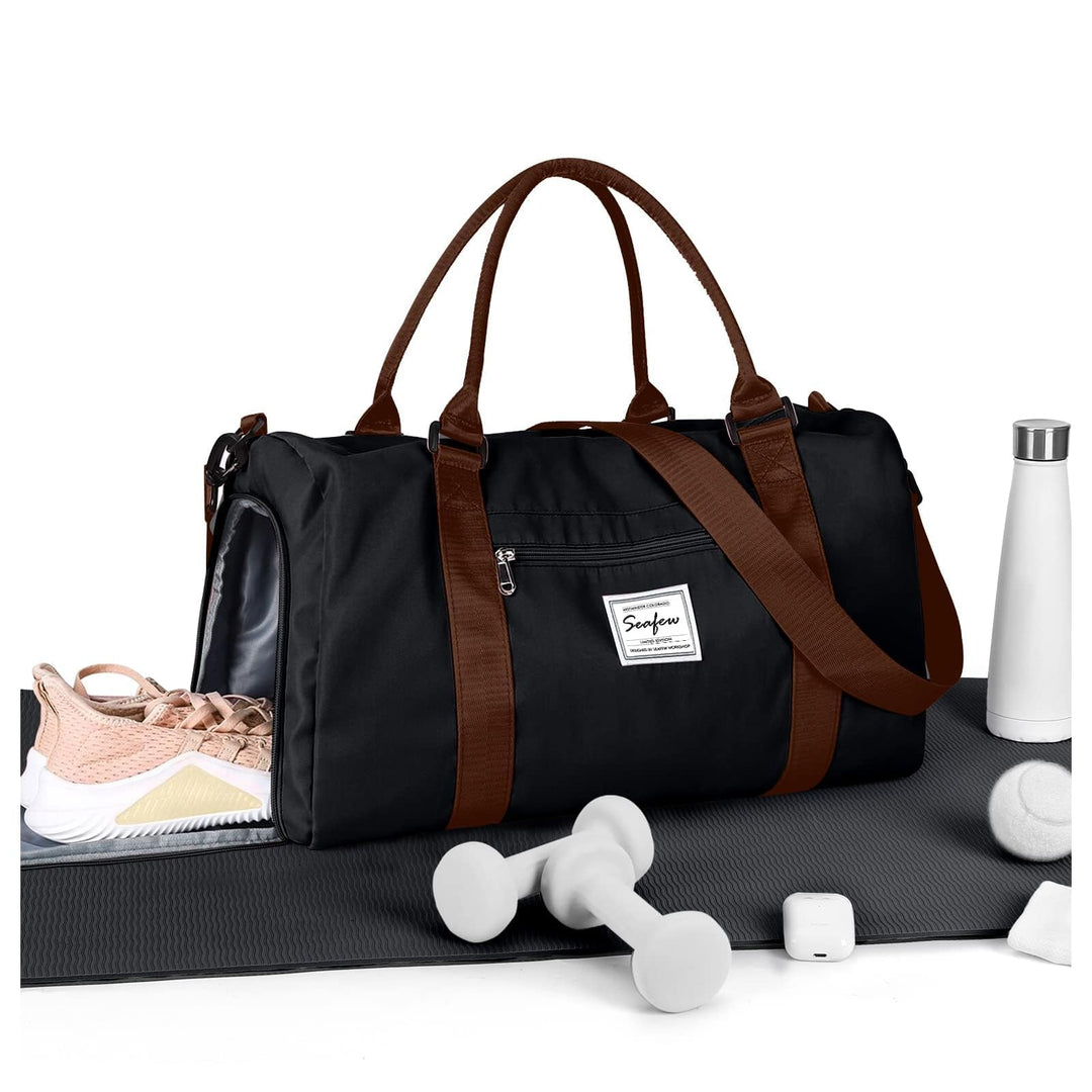 HYC00 Sport Duffel Bag Damen Handgepäck Sporttasche für Damen und Herren mit Nassfach &amp; Schuhfach, R