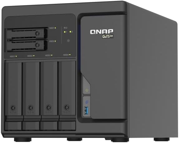 QNAP TS-H686-D1602-8G 6 Bay Desktop NAS Gehäuse, Netzwerkspeicher mit 4 x 2.5GbE Ports, 4 x 3.5-inch