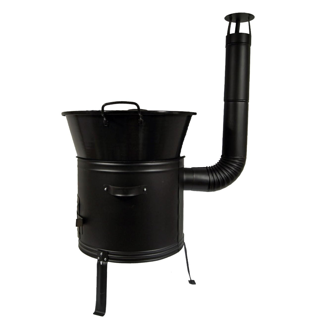 Set Ungarischer Ofen 45 mit Gulaschkessel 40 L Emaille mit Bügel Gulaschkanone mit Suppentopf