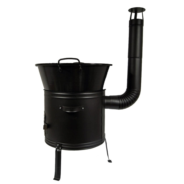 Set Ungarischer Ofen 45 mit Gulaschkessel 40 L Emaille mit Bügel Gulaschkanone mit Suppentopf