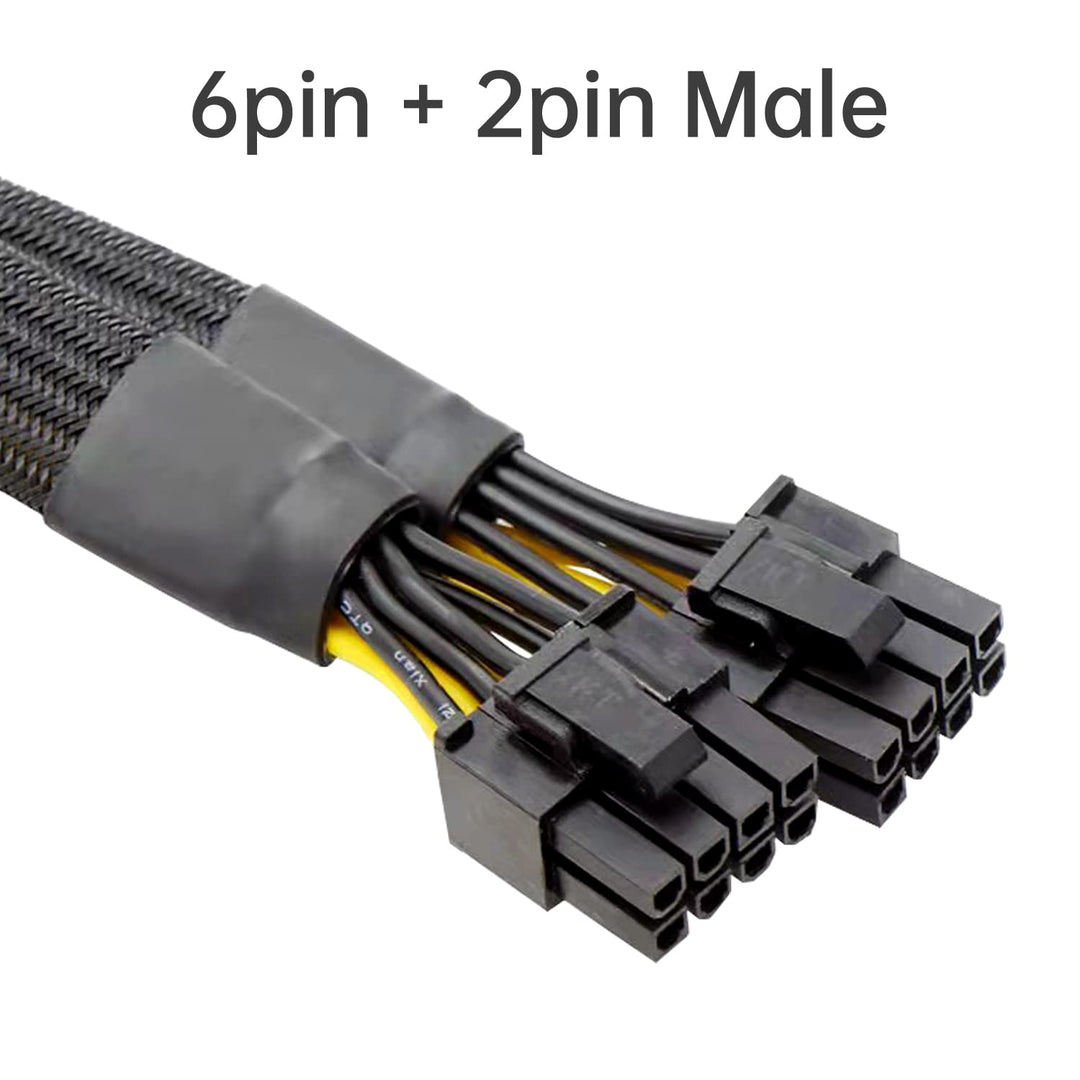8Pin PCIe Splitter, PCI-e 8-Pin Buchse auf Dual (6+2)-Pin Stecker GPU-VGA Stromkabel PCI-Express Ada