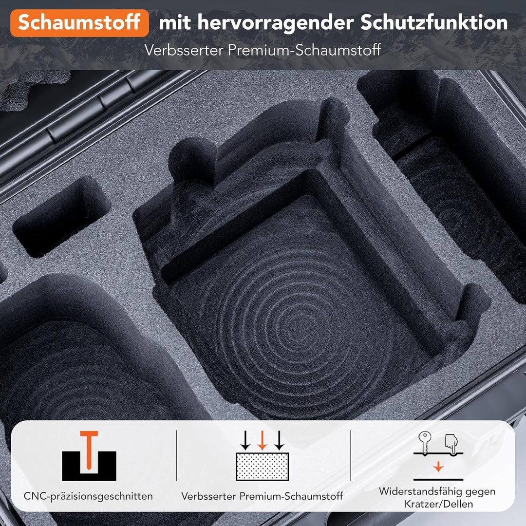Lykus Titan MM510 Wasserdicht Tasche/Koffer/Case für DJI Mini 5 Pro und RC2/RC-N3,Unterstützt 7 Akku