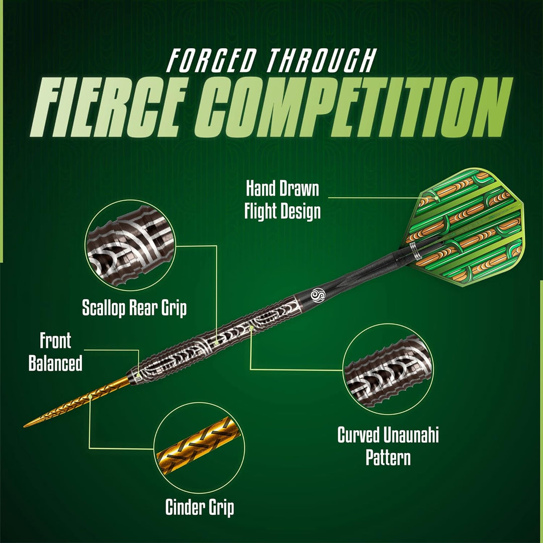 Shot Steel Darts Warrior Rutene 90% Tungsten Steeltip Darts Steeldart Dartpfeile Set mit Schäften un