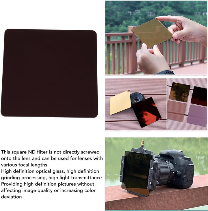 ND-Filter, quadratisch, 100 x 100 mm, Neutraldichtefilter für Kamera-Objektive, dünnes optisches Gla