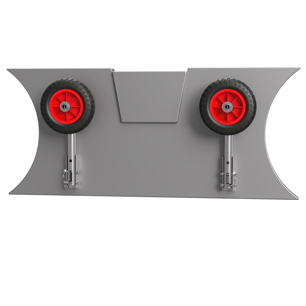 SUPROD Slipräder, Heckräder, für KLEINE Schlauchboote, LD160, Edelstahl Schwarz/Rot, Schwarz/Rot