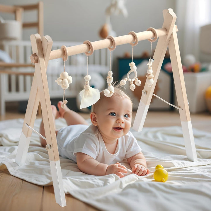 Promise Babe Spielbogen Baby Holz für Babies Baby Gym Holz Spielbogen Wickeltisch Neugeborenen Spiel