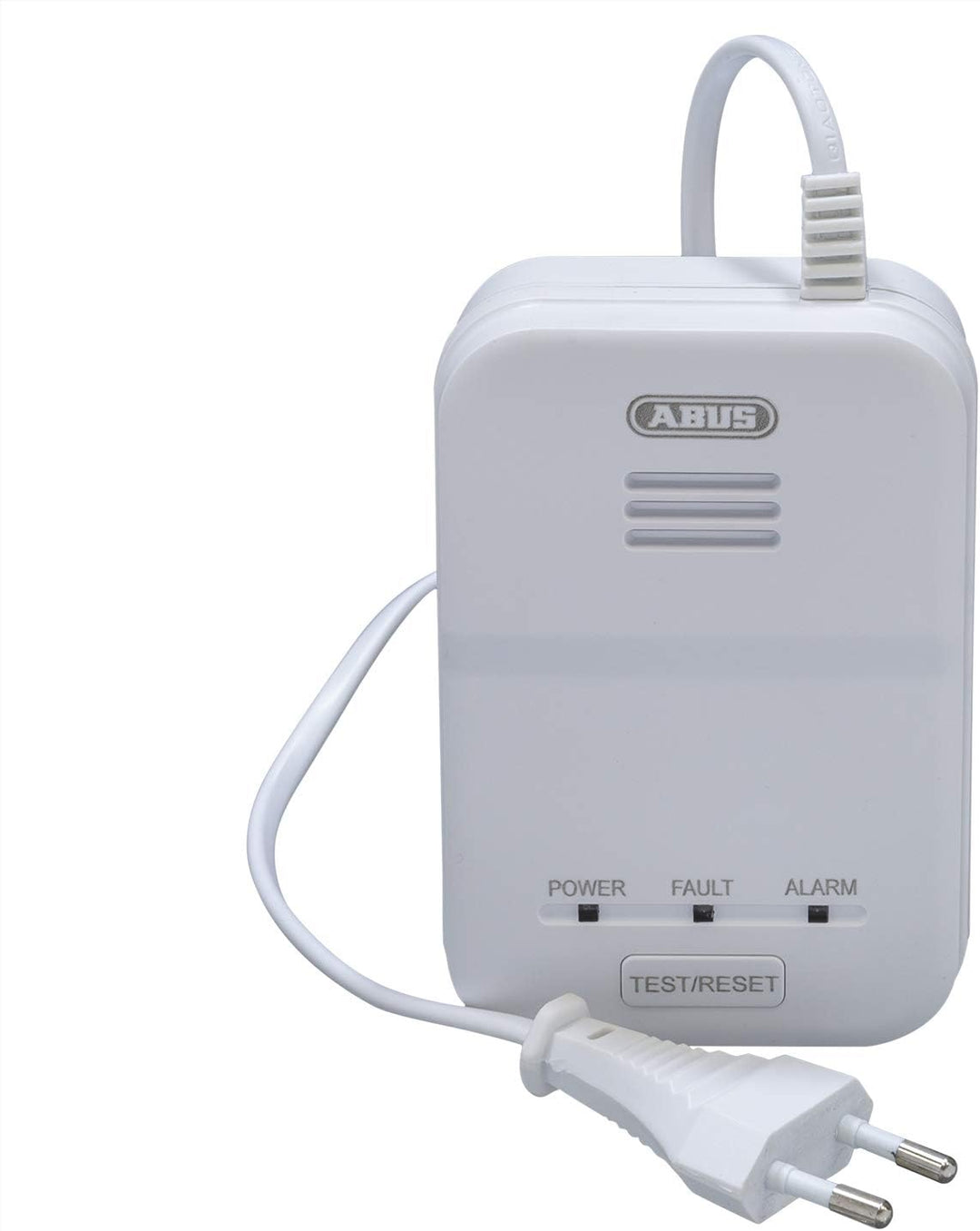 ABUS Gasmelder GWM100ME für Gasthermen - Erdgas (Methan) / Stadtgas - Alarmlautstärke 85 dB - weiss