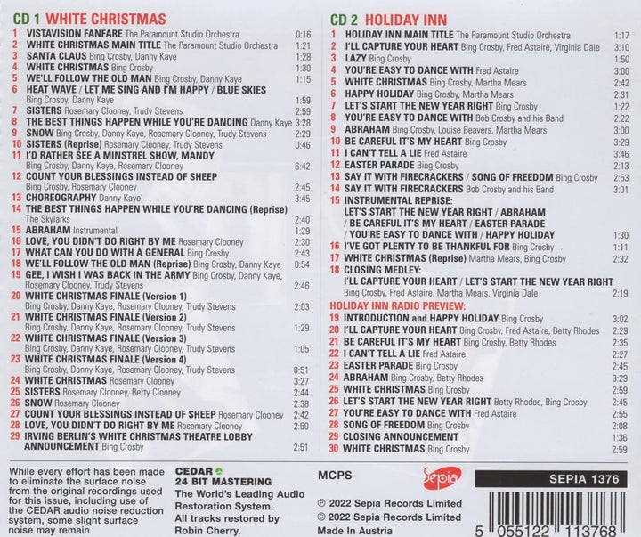 White Christmas & Holiday Inn, Audio-CD