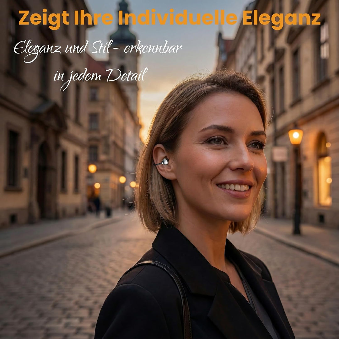 LESUN Open-Ear Clip On Kopfhörer Bluetooth 6.0: Mini Ohrhörer mit Klarem Bass, 25h Laufzeit Sport, A