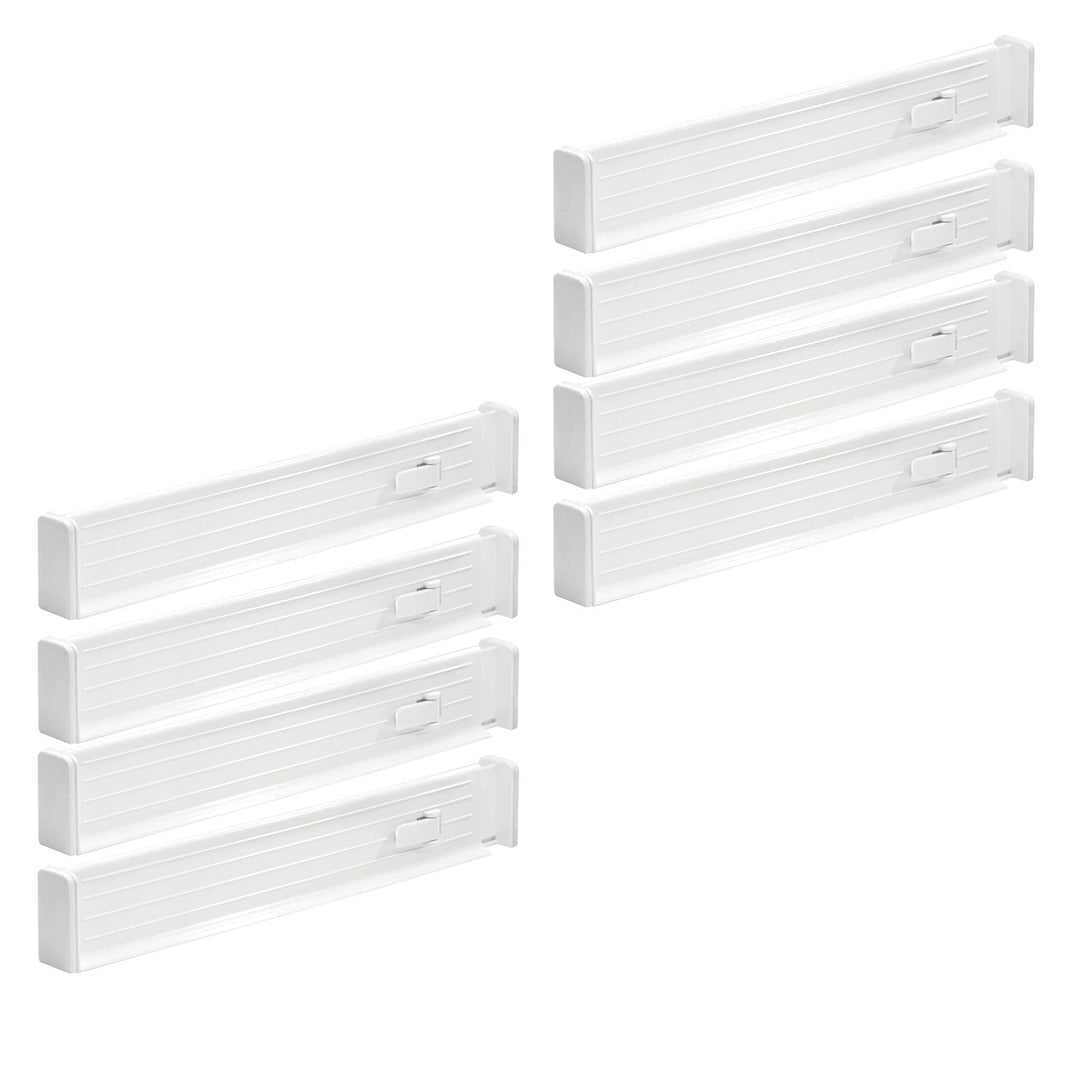 mDesign 8er-Set verstellbarer Schubladeneinsatz – praktischer Schubladen Organizer für Schrank und K
