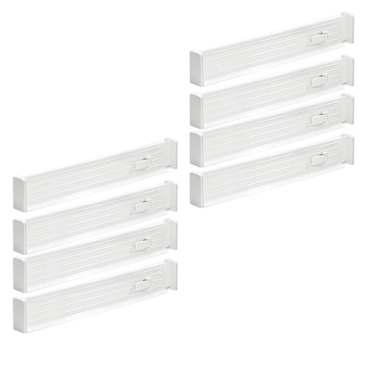 mDesign 8er-Set verstellbarer Schubladeneinsatz – praktischer Schubladen Organizer für Schrank und K