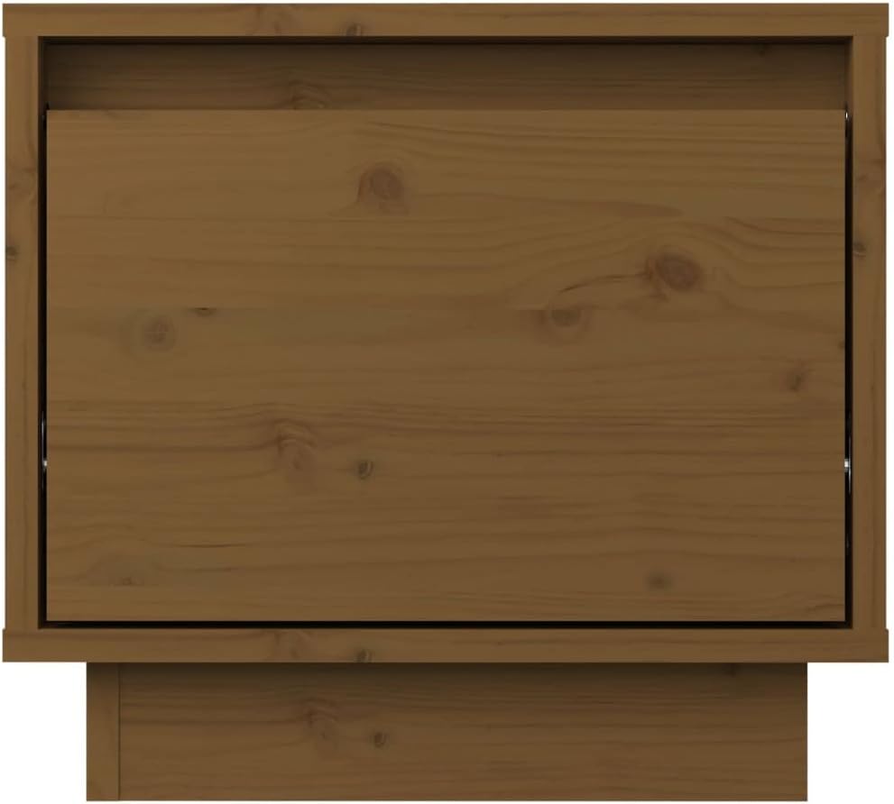 Bedside Table Nachtkonsole Beistelltisch mit Stauraum Night Stand Nachttische 2er Set Honigbraun 35x