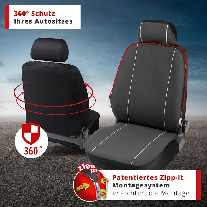 Walser Auto-Sitzbezug Modulo, Universaler Vordersitzbezug, Universal Auto-Schonbezug für Normalsitze