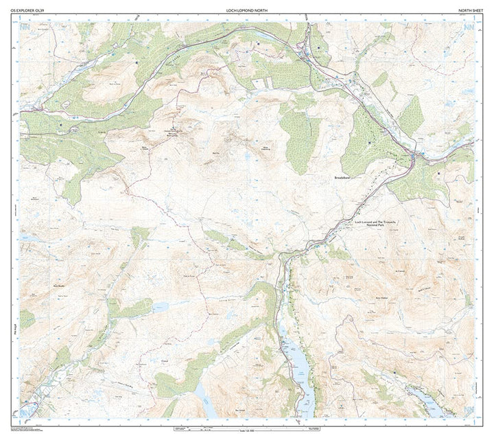 Loch Lomond North, Tyndrum, Crianlarich & Arrochar (OS Explorer Map Active), Karte