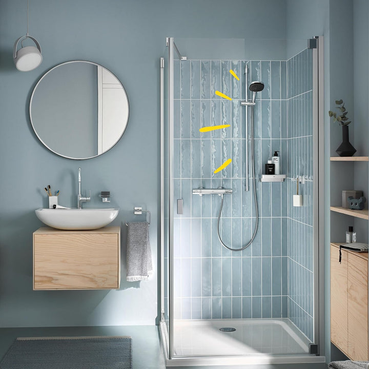 GROHE Vitalio 110, Duschset wassersparend, 8l pro Min (Brausestangenset mit: Duschkopf 2 Strahlarten