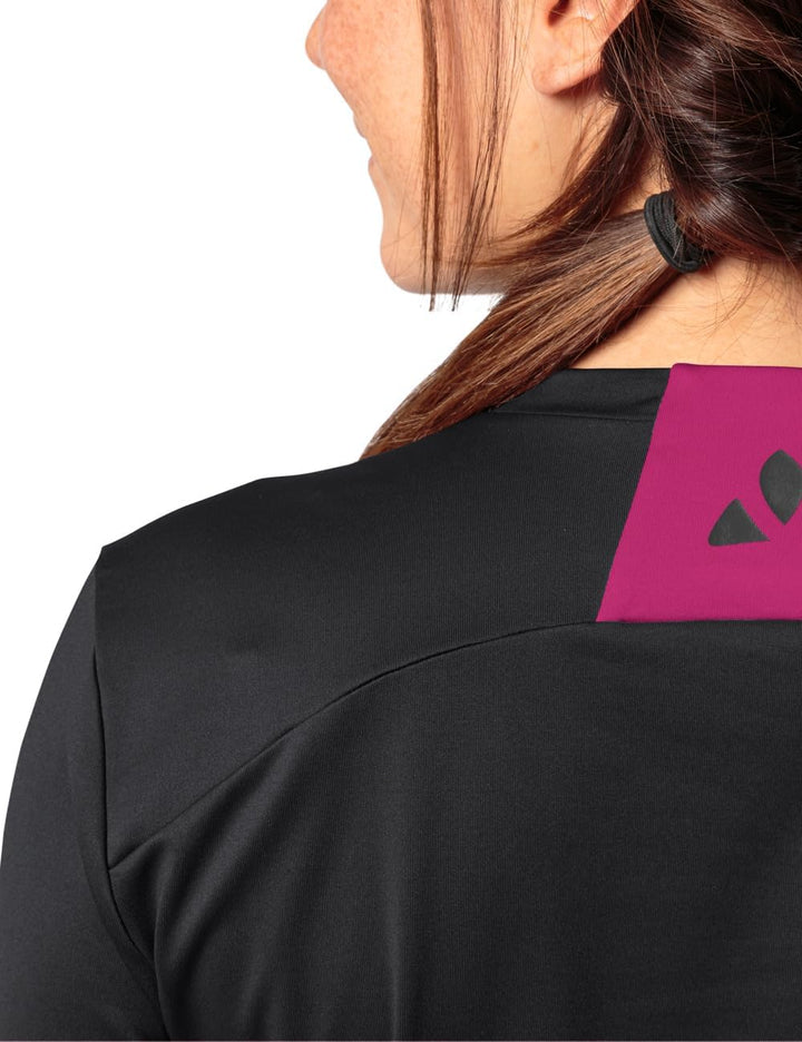 VAUDE Damen Women's Qimsa Ls Logo Shirt T-Shirt, 36 Schwarz