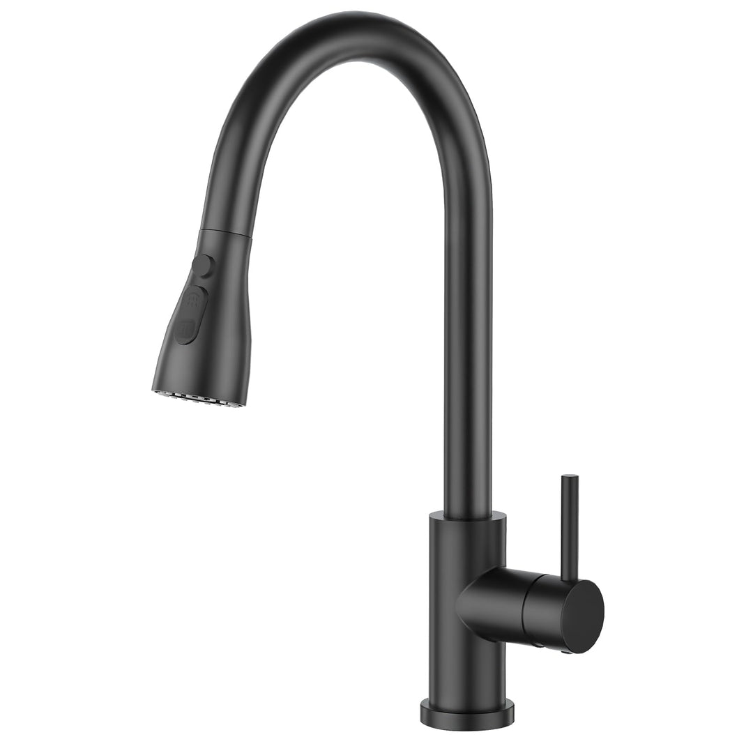 CREA Hochdruck Wasserhahn Küche, Küchenarmatur mit 3 Funktionen Brause, Mischbatterie Küche Ausziehb