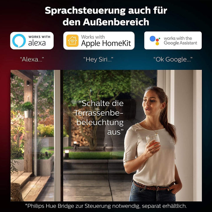 Philips Hue White & Color Ambiance Appear Outdoor Wandleuchte (1.180 lm), dimmbare Wandlampe für das