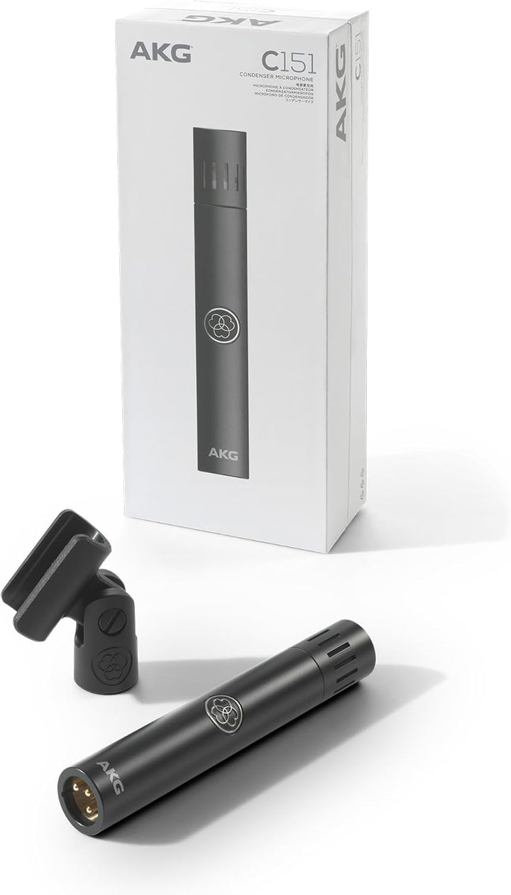 AKG C-Serie C151 Kleinmembran-Kondensatormikrofon mit Nierencharakteristik – Perfekt für Instrumente
