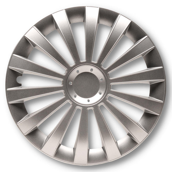 Albrecht 13 Zoll Radkappen Silber für Stahlfelgen - Meridian Radzierblenden aus hochwertigem Kunstst