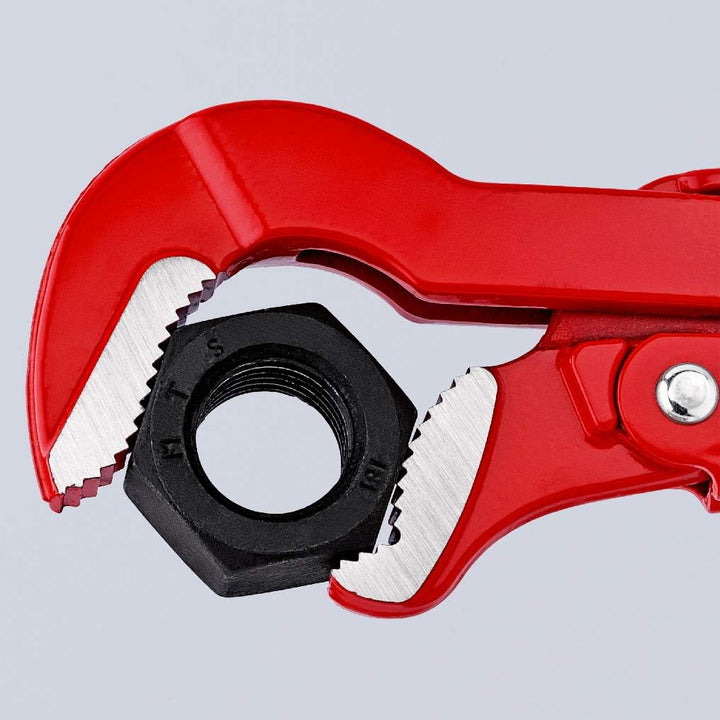 KNIPEX Rohrzange S-Maul, Chrom-Vanadium, rot pulverbeschichtet, 680 mm, 83 30 030 680 mm, Spannweite