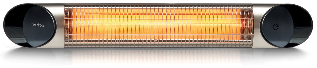 VEITO Blade Design Infrarot Heizstrahler, 2000 Watt, Fernbedienung, 4 Heizstufen Dimmer, Wintergarte