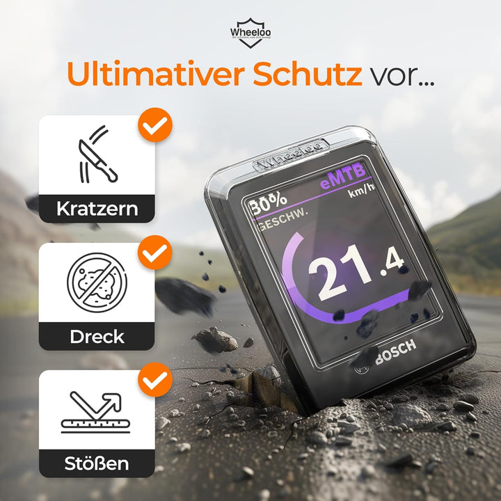 WHEELOO 2er Set Transparente Schutzhüllen für Bosch LED Remote & Kiox 300 I Ebike Display Schutzhüll