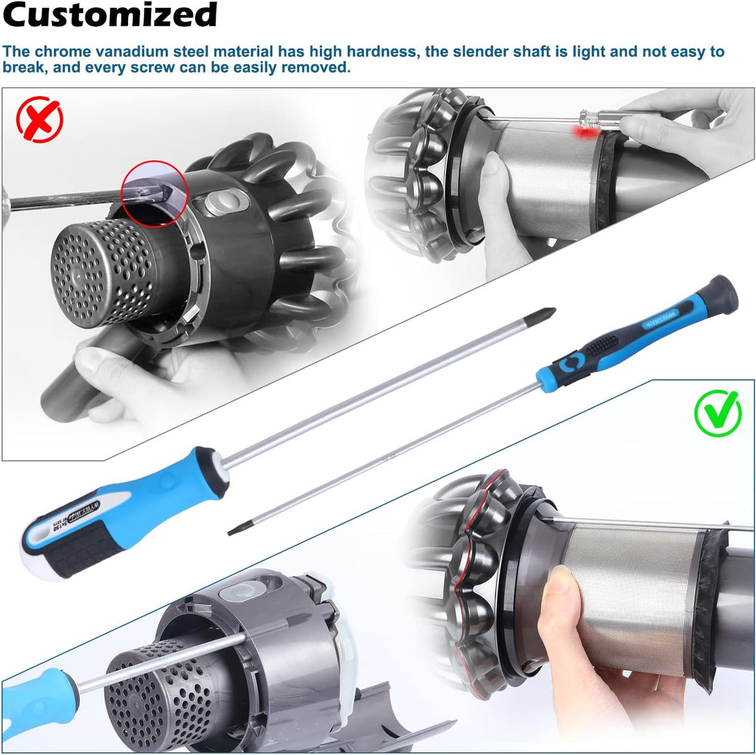 KLS für Dyson V6 V7 V8 V10 V11 Spezialwartungs- und Reinigungswerkzeug Demontagewerkzeug Schraubendr