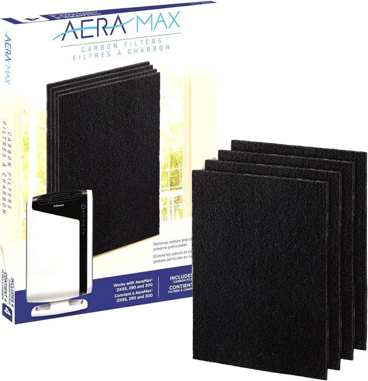 Fellowes Kohlefilter für Luftreiniger AeraMax DX95, Ersatzfilter, Karbonfilter, Carbonfilter, 4 Stüc