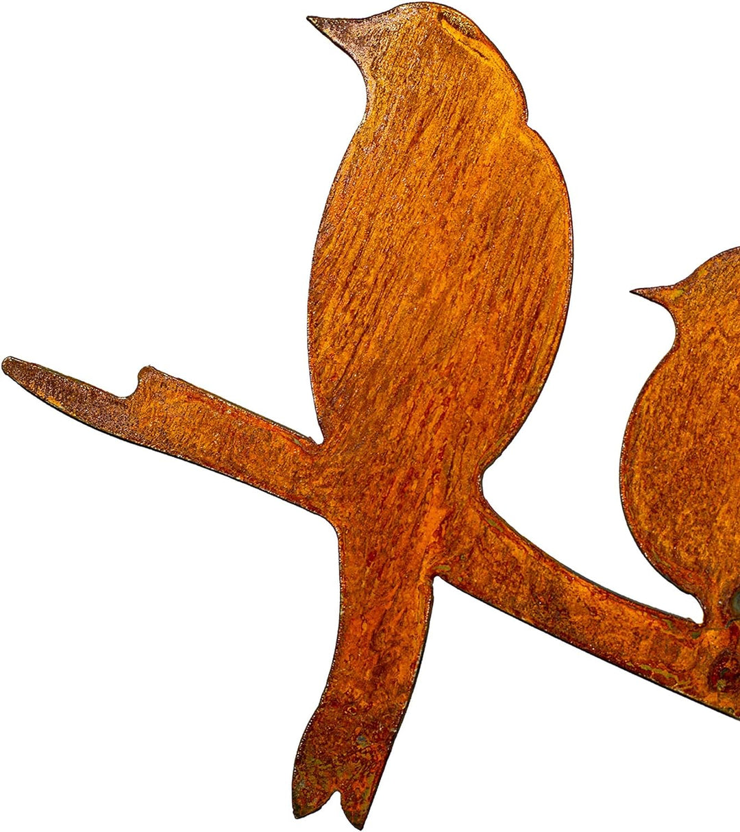 Blümelhuber 3 Vögel auf Stange Edelrost Gartenstecker 114cm Rost Gartendeko