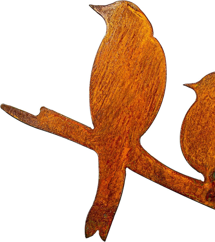 Blümelhuber 3 Vögel auf Stange Edelrost Gartenstecker 114cm Rost Gartendeko